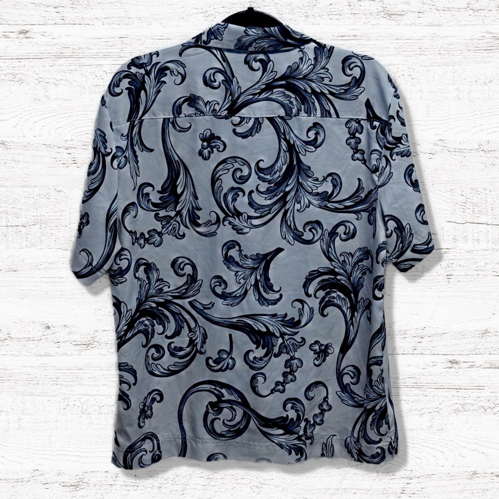 BAROQUE GOLD By Driller Versace Inspired Short Sleeve Shirt Size Small - Picture 3 of 4